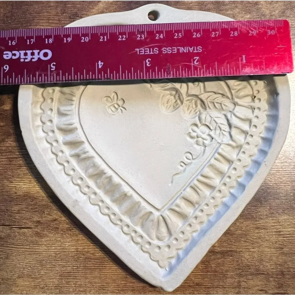 The Cookie Stamp 1990 Hill Design Bee Heart Flowers Brown Bag Cookie Art Press